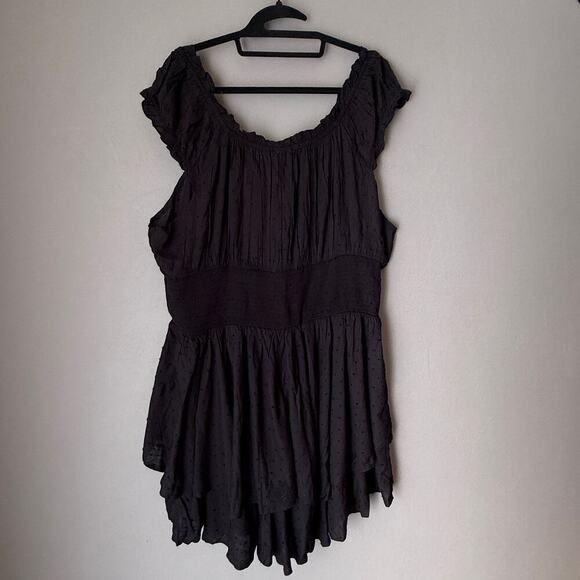 Princess Polly sz 8 black ruffle cottage‎ boho romper NWOT - Picture 7 of 11